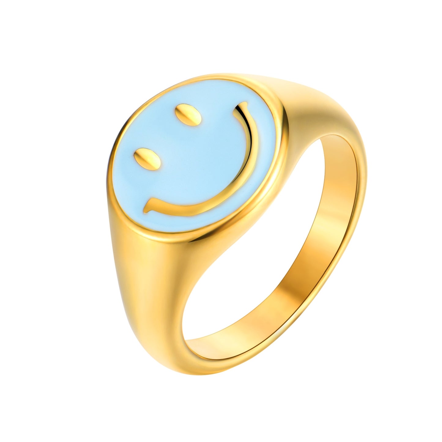 Anillo Smiley Azul